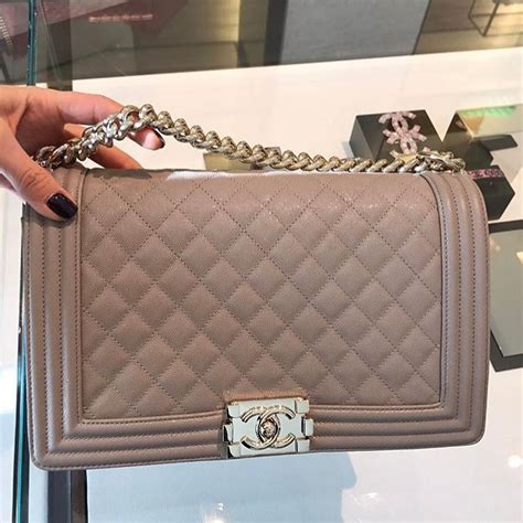 chanel beige boy bag|Chanel boy small quilted bag.